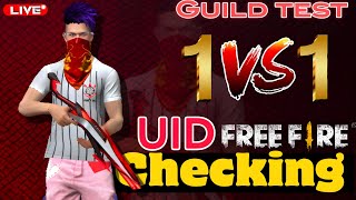 Free Fire UID Checking and 1vs1 guild test Live 🛑 liveshortsfeedshortlive asmonirul [upl. by Althea885]