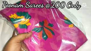 Poonam sarees 200 OnlyNew Designs  Challenging price  Free shipping [upl. by Neal]