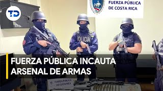 Incautan arsenal de armas y drogas de diferentes tipos en Puntarenas [upl. by Afinom]