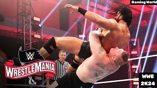 Full Match Brock Lesnar vs Drew Mcintyre Clash for WWE Title WrestleMania 36 [upl. by Cudlip478]