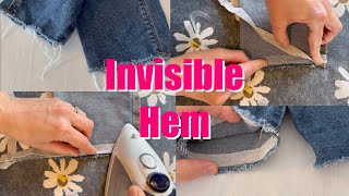 Fixing a Frayed Denim Hem An Invisible Fix [upl. by Akehsay931]