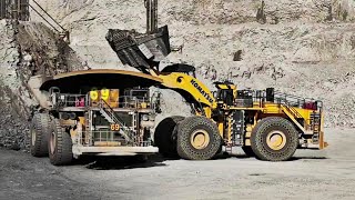 Amazing Biggest Wheel Loader Letourneau L2350 and CAT 994K Very Powerful Machine [upl. by Nirroc312]