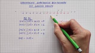 Ganze Zahlen  Vereinfachte Schreibweise  Mathe Mit MatheManu [upl. by Pokorny]