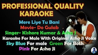 Mere Liye Tu Bani Scrolling Karaoke For Male With Asha Ji Voice [upl. by Ybrik]