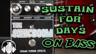 HOW LOUD IS TOO LOUD the SONIC DOOM Fuzz by Cosmic Terror Effects BASS DEMO doom bass demo [upl. by Nahtanaj]