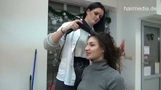 1185 Neda by Nevena tall barberette in serbian barbershop [upl. by Rossner597]