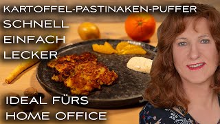 Kartoffel Pastinaken Puffer  Wiederentdeckte Knolle trifft leckeren Puffer und Orange [upl. by Errehs]