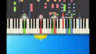 Cantilena Alunni del Sole Piano tutorial by Synthesia [upl. by Ellehcor489]