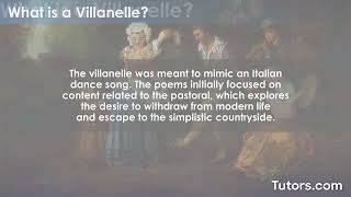 Villanelle  Definition Form and Examples [upl. by Devaj]