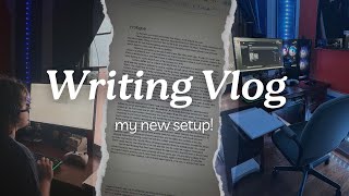 My New Writing Desk Setup  The Road to Publishing My First Book Writing Vlog [upl. by Saiff]