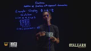 JSS1  Addition and subtraction of fractions  Addition of fractions with different denominators 3 [upl. by Ellerrad]