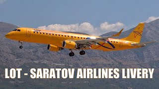 LOT  Saratov Airlines Livery  Embraer 195LR Landing  Dubrovnik Airlines DBVLDDU [upl. by Dosh]