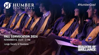 HumberGrad Fall 2024  Ceremony 5 of 5  November 8 at 3 pm [upl. by Nahshu]