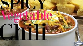 Spicy Vegetable Chili Recipe  Full of FLAVOR [upl. by Llyrehc]