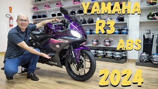 NOVA YAMAHA R3 ABS 2024 CONFIRA TODOS OS DETALHES [upl. by Llesirg926]