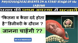 Events in a first stage of the labor  NORMAL LABOUR PART 3  EASY NOTES  IN HINDI NG MEDICALS [upl. by Lock]