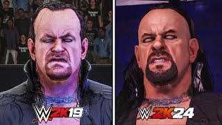 WWE 2K24 vs WWE 2K19 More Graphics amp Details Comparison [upl. by Meerek]