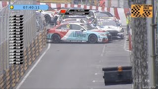 WTCR 2018 Race 1 Macau Grand Prix Pile Up Red Flag [upl. by Nawuj766]