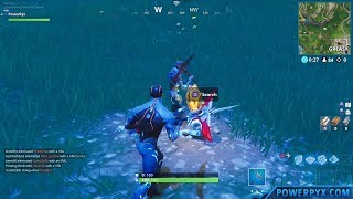 Fortnite  Search between a Playground Campsite and a Footprint Treasure Season 4 Challenge [upl. by Adnale274]