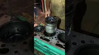 Cummins 6 Cylinder Diesel Engine Piston Assembling automobile piston engine engineoverhaul [upl. by Yebot340]