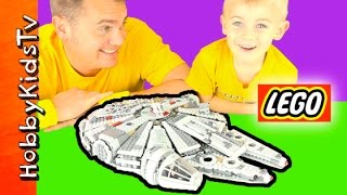 Lego Star Wars Millennium Falcon Review Set 75105 HobbyKidsTV [upl. by Ycul]