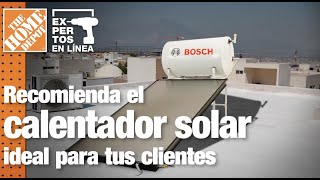 Conoce los calentadores solares  Plomería  The Home Depot Expertos [upl. by Bigg520]