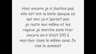 NABILA  Hier encore Paroles [upl. by Alexandra]