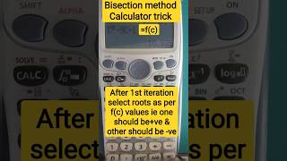 Bisection Method calculatortrick calculatortechnique bisectionmethod shortsyoutubeindia viral [upl. by Melquist]