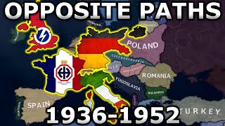 What if Germany amp Italy became Democratic and France amp UK became Fascist in WW2  HOI4 Timelapse [upl. by Wilkins]