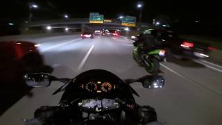 SPORTBIKES RIPPING THE FREEWAY AT NIGHT [upl. by Durkin]