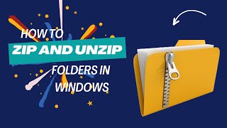 How to Zip and Unzip Files on Windows 10 [upl. by Ahsekat]