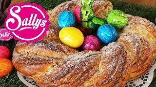 Osterkranz  Frühjahrskranz mit MarzipanMandelFüllung  Sallys Welt [upl. by Trudey]