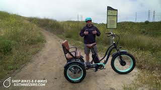 Fat Tire Electric Trike That Can Off Road Oh and Carry Passengers E Rickshaw for Paved amp Trails [upl. by Sueddaht981]