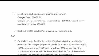 contrôle de gestion contrôle budgétaire exercice 5 partie1 [upl. by Annait]