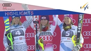 Highlights  Mikaela Shiffrin wins her 11th straight slalom in Sestriere  FIS Alpine [upl. by Chance]