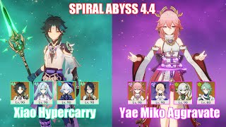 C0 Xiao Xianyun Hypercarry amp C0 Yae Miko Aggravate  Spiral Abyss 44  Genshin Impact [upl. by Ewell]