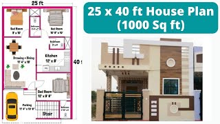 25 x 40 Ghar Ka Naksha II 25 x 40 House Plan  25 x 40 House Plan  1000 Sq Ft House Plan [upl. by Shannon]