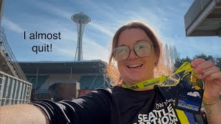 Seattle half marathon  getting thru the pain  one step at a time  vanlife goals halfmarathon [upl. by Birdie]