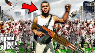 Franklin ESCAPE The BIGGEST ZOMBIE Apocalypse in GTA 5  SHINCHAN and CHOP [upl. by Nageem]