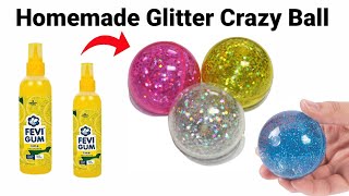 How to make Glitter Ball at homeDIY Glitter Ballhomemade BallClear BallJumping ballhomemadeBall [upl. by Suirtemed222]