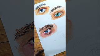 Eye Watercolour idea For Beginners art painting shorts drawing [upl. by Bonnice544]