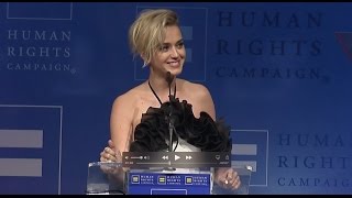 See Katy Perrys Emotional Speech at Human Rights Campaign Gala [upl. by Leopoldine]