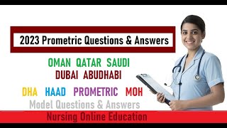 2023 Prometric Questions amp Answers for Nurses Prometric QATAR OMAN SAUDI  HAADDHA Part 4 [upl. by Sharon]