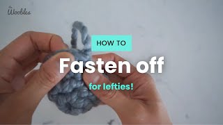 Lefthanded  How to fasten off in crochet [upl. by Garik]