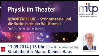 PHYSIK IM THEATER Quantenfische – Stringtheorie und die Suche nach der Weltformel 13092014 [upl. by Enilra]