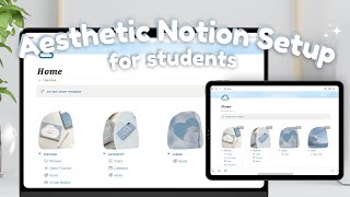 AESTHETIC NOTION SETUP FOR STUDENTS l Notion Setup Tutorial  free template [upl. by Lesko732]