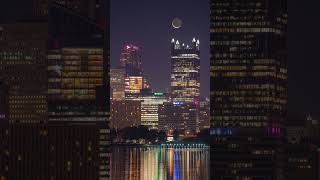 Crescent moonrise over Pittsburgh  October 30 2024 [upl. by Augusto]