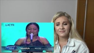 VOCAL COACH  REACTION MARIA INDONESIAN IDOL 2018 NEVER ENOUGH [upl. by Lotti664]