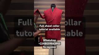 Full Shawl collar suit tutorial available send a whatsapp message to 2348059883955 [upl. by Ludba]