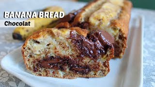 Banana breadchocolat Simple et rapide  Cookwithso [upl. by Karas]